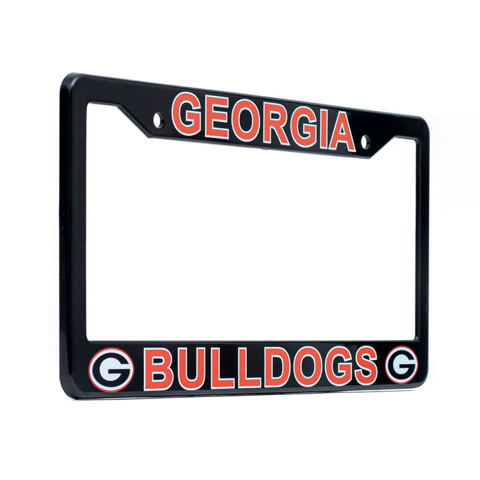 Georgia Bulldogs Black License Plate Frame Cover 