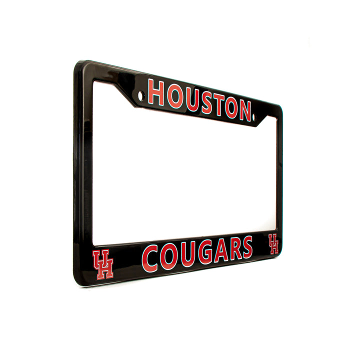 Houston Cougars Black License Plate Frame Cover