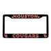 Houston Cougars Black License Plate Frame Cover
