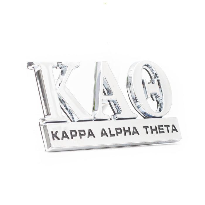Kappa Alpha Theta 3D Chrome Auto Emblem