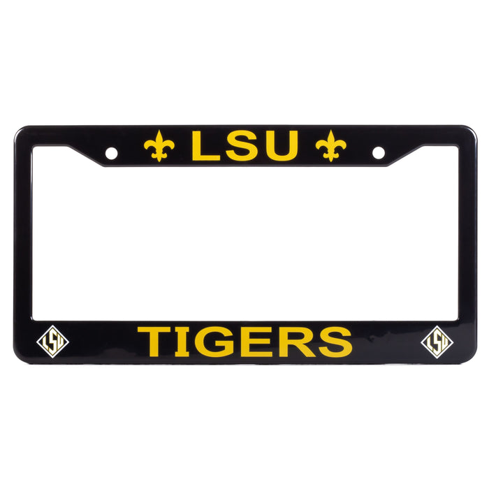 LSU Tigers Black License Plate Frame Cover
