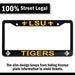 LSU Tigers Black License Plate Frame Cover