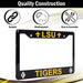 LSU Tigers Black License Plate Frame Cover