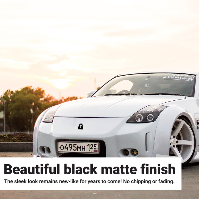 Libra 3D Matte Black Zodiac Auto Emblem 