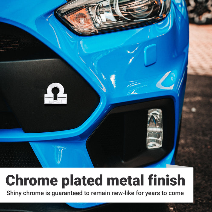 Libra 3D Chrome Zodiac Auto Emblem & Decal