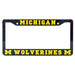 Michigan Wolverines Black License Plate Frame Cover