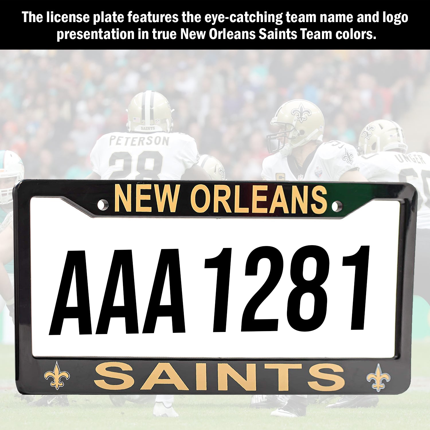 New Orleans Saints License Plate Frame Cover | ads