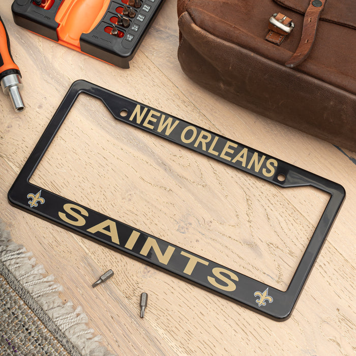 New Orleans Saints License Plate Frame Cover