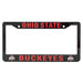 Ohio State Buckeyes Black License Plate Frame Cover