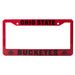 Ohio State Buckeyes Red And Black License Plate Frame Cover