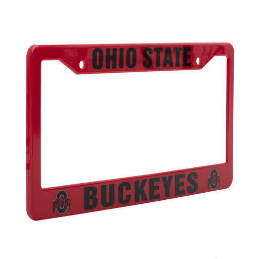 Ohio State Buckeyes Red And Black License Plate Frame Cover