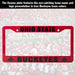 Ohio State Buckeyes Red And Black License Plate Frame Cover