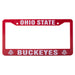 Ohio State Buckeyes Red And White License Plate Frame Cover