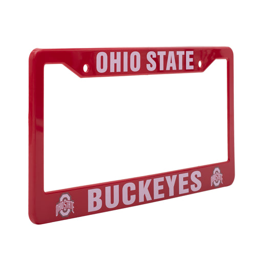 Ohio State Buckeyes Red And White License Plate Frame Cover