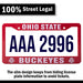 Ohio State Buckeyes Red And White License Plate Frame Cover