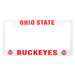 Ohio State Buckeyes White License Plate Frame Cover