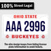 Ohio State Buckeyes White License Plate Frame Cover