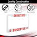 Ohio State Buckeyes White License Plate Frame Cover