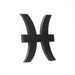 Pisces 3D Matte Black Zodiac Auto Emblem 