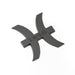 Pisces 3D Matte Black Zodiac Auto Emblem 