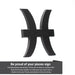 Pisces 3D Matte Black Zodiac Auto Emblem