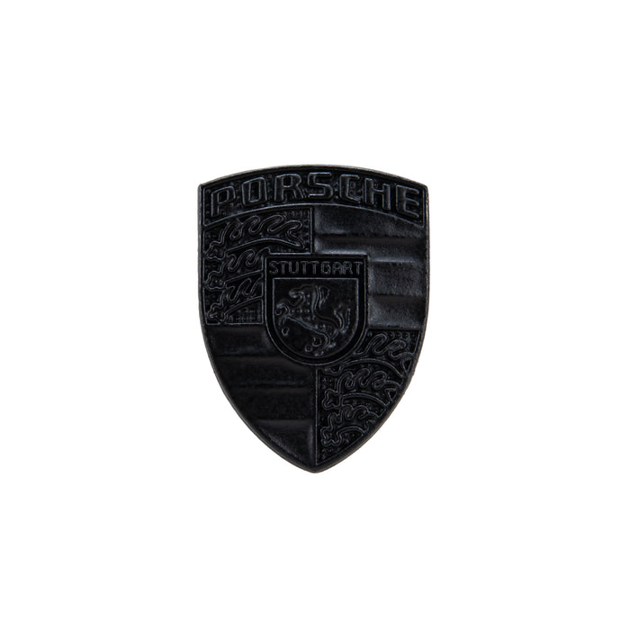 Porsche Black Steering Wheel Emblem Crest