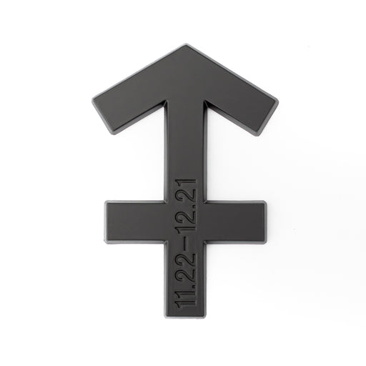 Sagittarius 3D Matte Black Zodiac Auto Emblem