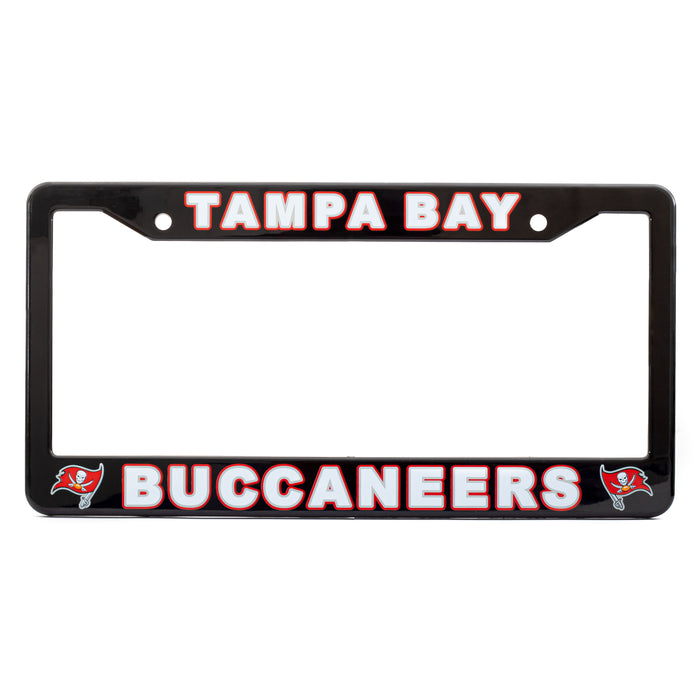 Tampa Bay Buccaneers Black-White License Plate Frame Cover