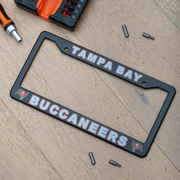 Tampa Bay Buccaneers Black-White License Plate Frame Cover