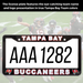 Tampa Bay Buccaneers Black-White License Plate Frame Cover