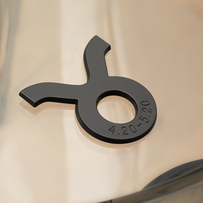 Taurus 3D Matte Black Zodiac Auto Emblem