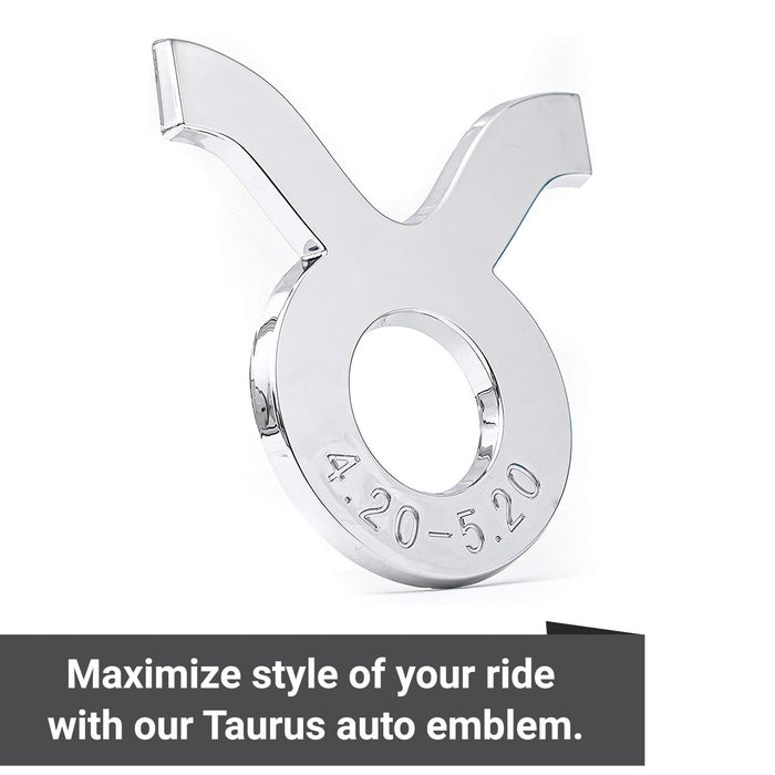 Taurus 3D Chrome Zodiac Auto Emblem & Decal
