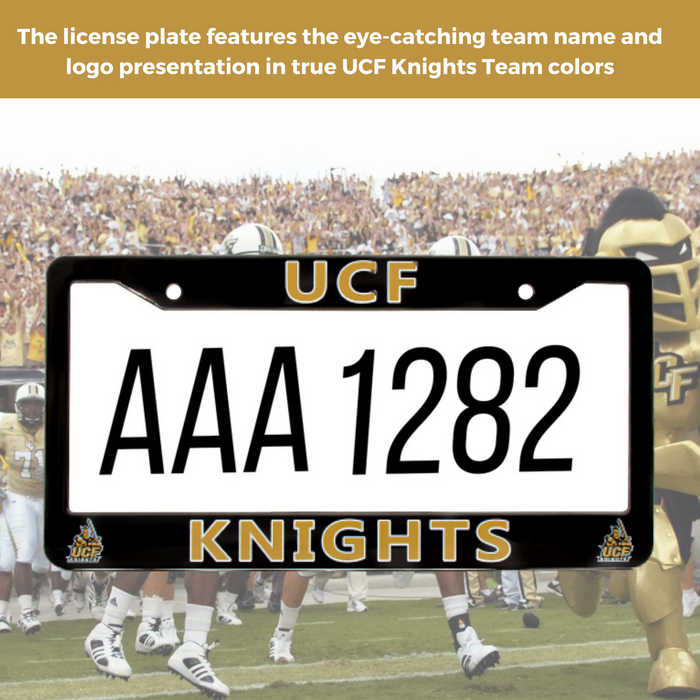 UCF Knights Black License Plate Frame Cover