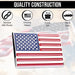 United States American Flag 3D Chrome Auto Emblem