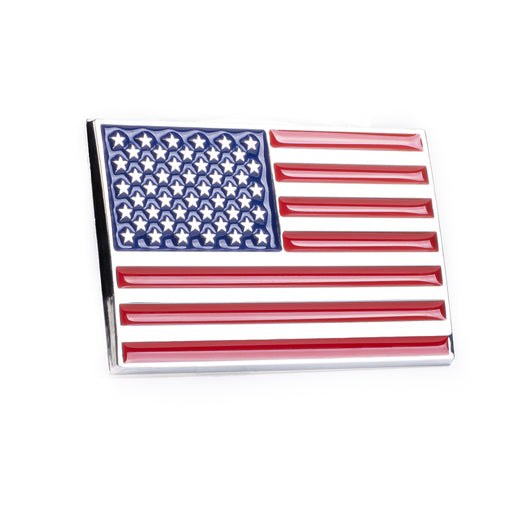 United States American Flag 3D Chrome Auto Emblem